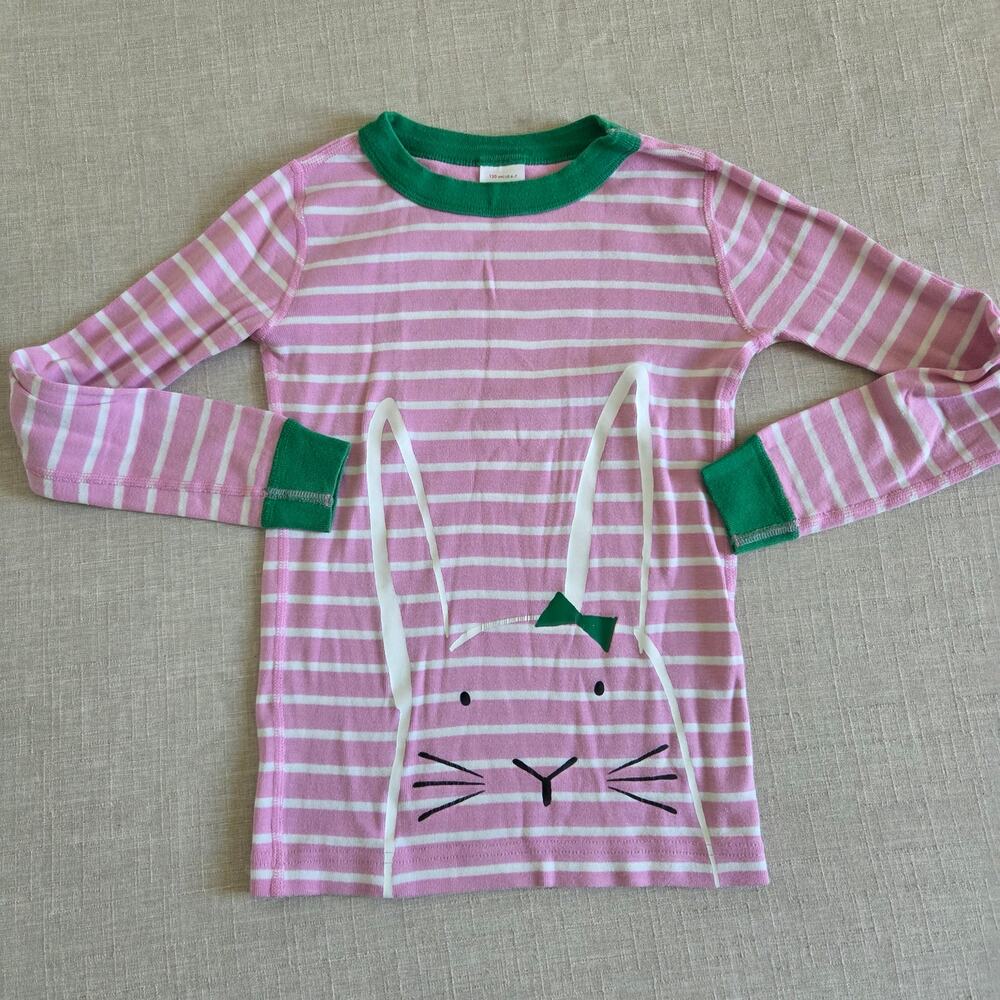 Hanna Andersson | Bunny Long John Pajama Set | 120/6-7 years - Picture 2 of 6